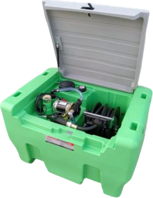 Petrol poly tank with pump